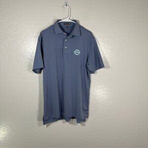 Peter Millar Summer Comfort Golf Polo Shirt Mens Medium Striped Palm Beach PGA